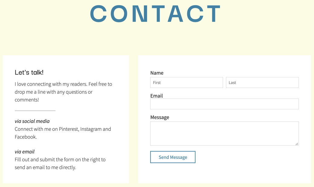 form input label example